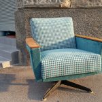 Fauteuil, Sitzmöbel mit tapezieren Armlehnen aus den 60ties